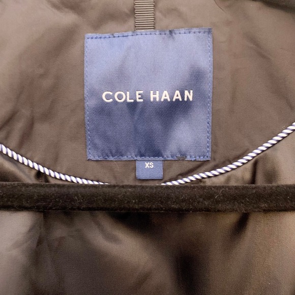 Cole Haan Travel Black Raincoat Coat Size XS - Picture 5 of 14